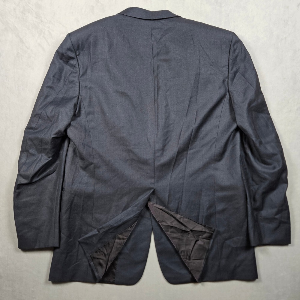 Hickey Freeman Blazer Mens 46L Navy Blue Loro Piana 100% Wool Jacket Formal Wear - Picture 2 of 10